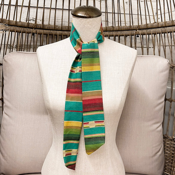 Refined on the Range Serape Print Twilly Scarf in Blue