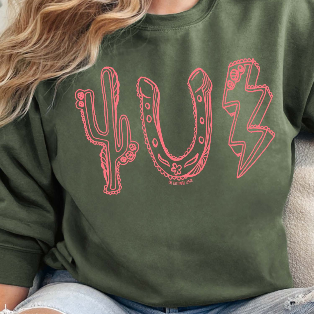 Online Exclusive | Rodeo Roundup Icons Sweatshirt in Army Green