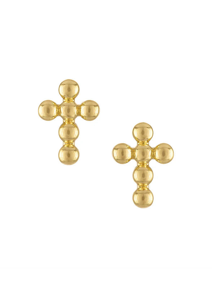 Kinsey Designs | Royal Cross Stud Earrings in Gold