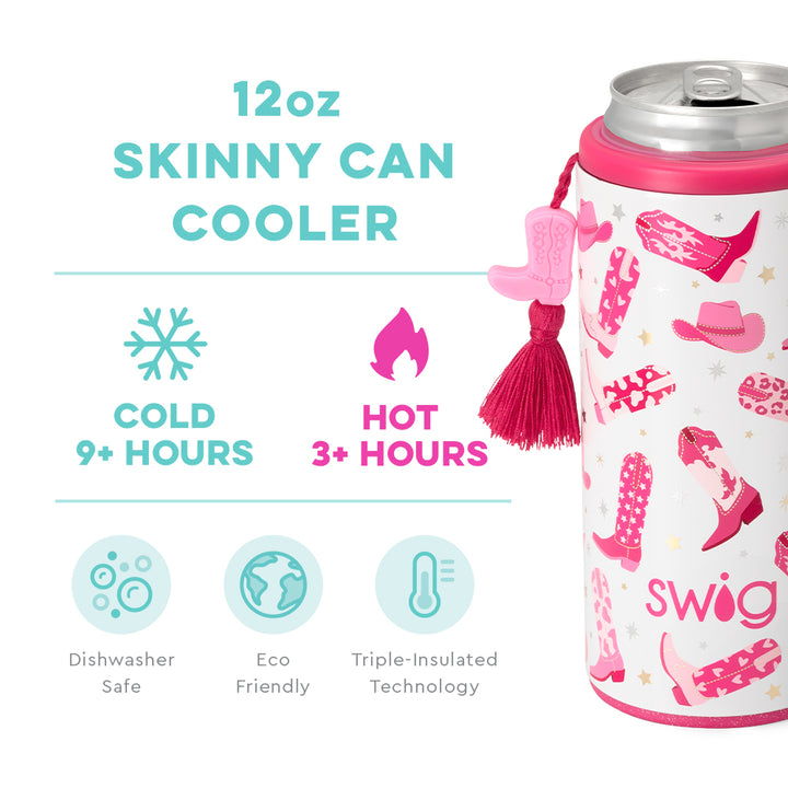 Swig | Let's Go Girls Skinny Can Cooler in 12 oz - Giddy Up Glamour Boutique