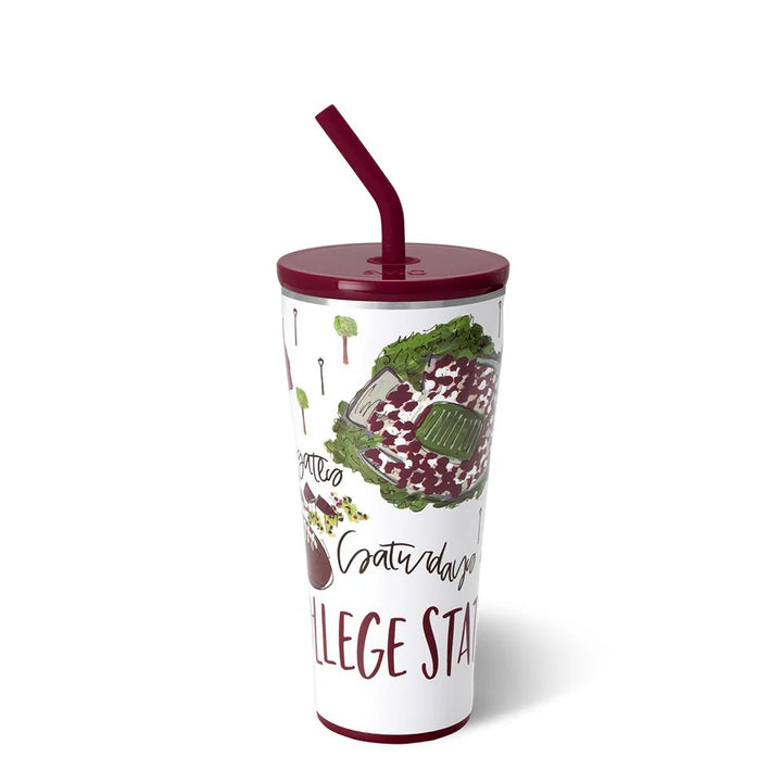 Swig | Saturdays in College Station 32 oz Straw Tumbler