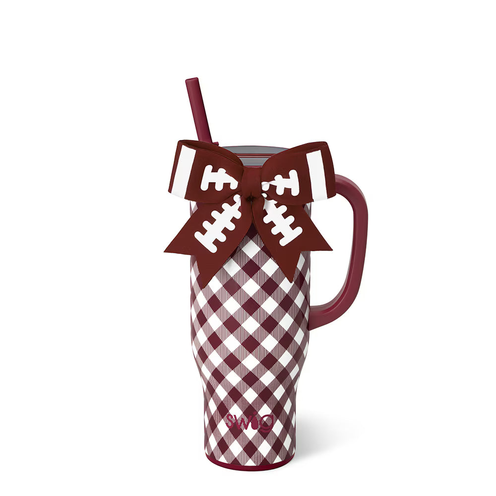 Swig | Gameday Gingham Maroon Mega Mug in 30 oz