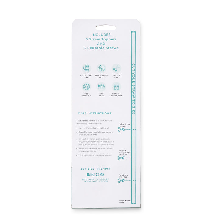 Swig | Let's Go Girls Straw Topper Set - Giddy Up Glamour Boutique