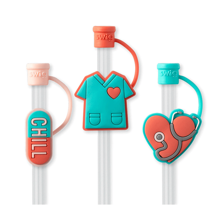 Swig | Scrub Life Straw Topper Set