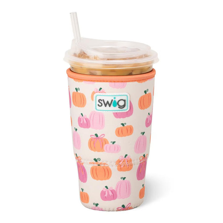 Swig | Pumpkins and Bows Large Iced Cup Coolie