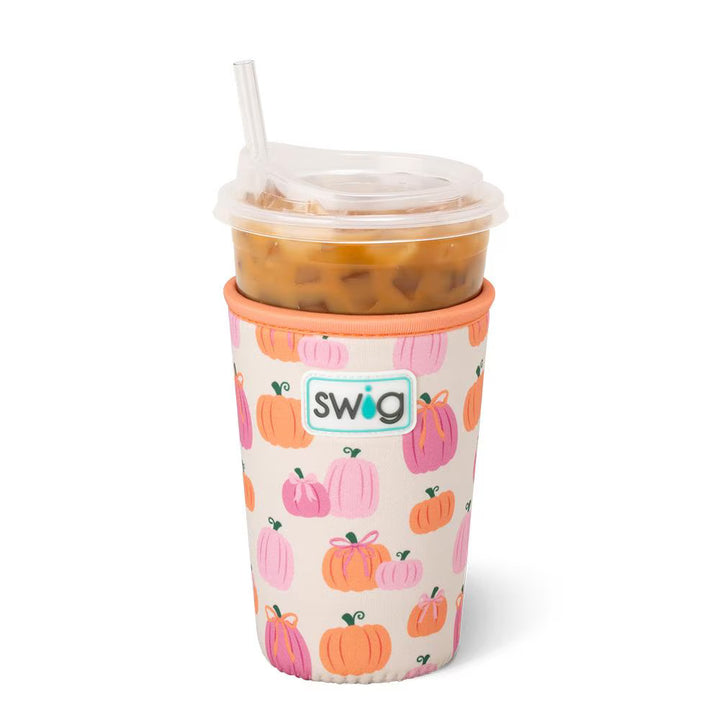 Swig | Pumpkins and Bows Medium Iced Cup Coolie