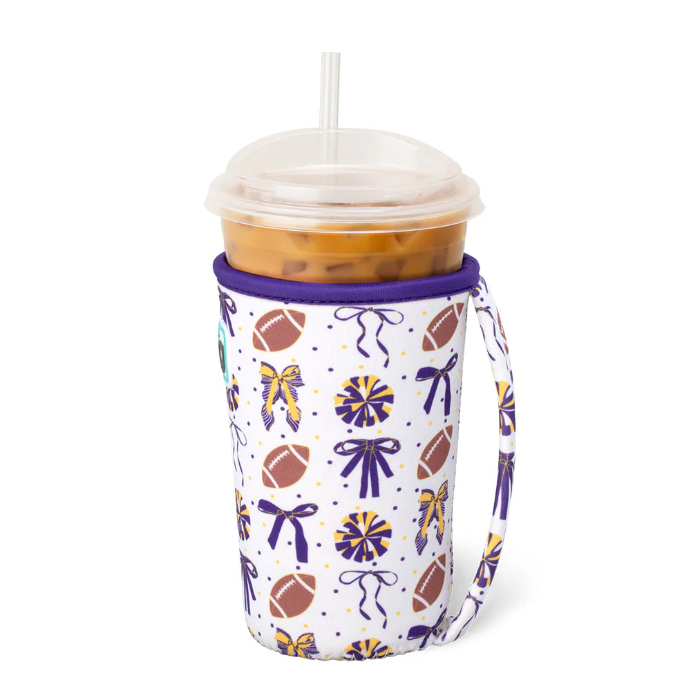 Swig | We've Got Spirit Purple and Yellow Medium Iced Cup Coolie