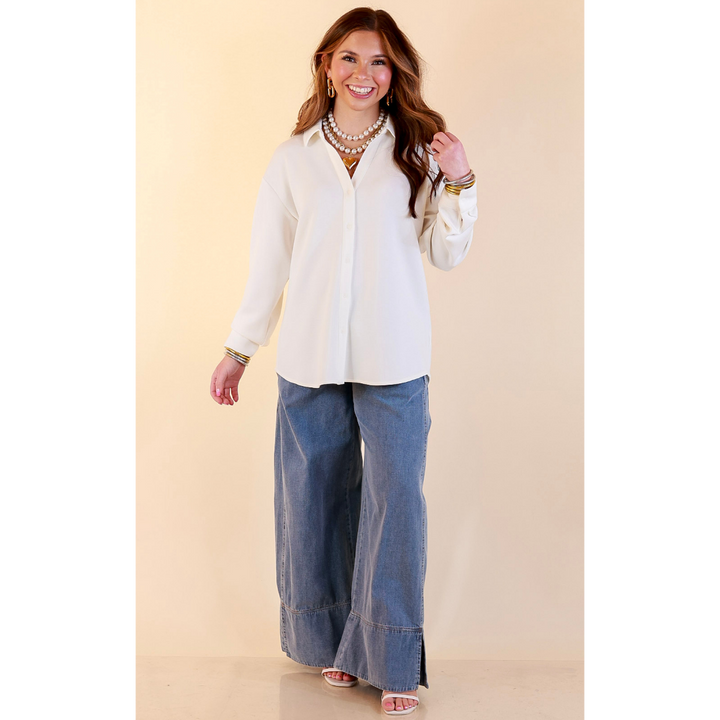 SPANX | AirEssentials Button Down Top in Powder White