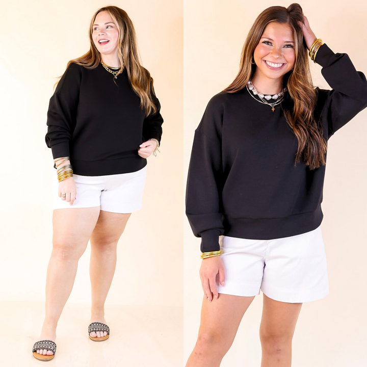 SPANX | AirEssentials Crew Neck Pullover in Black