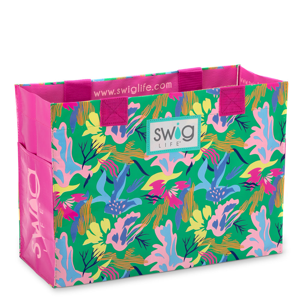 Swig | Paradise Laminated Tote Bag - Giddy Up Glamour Boutique