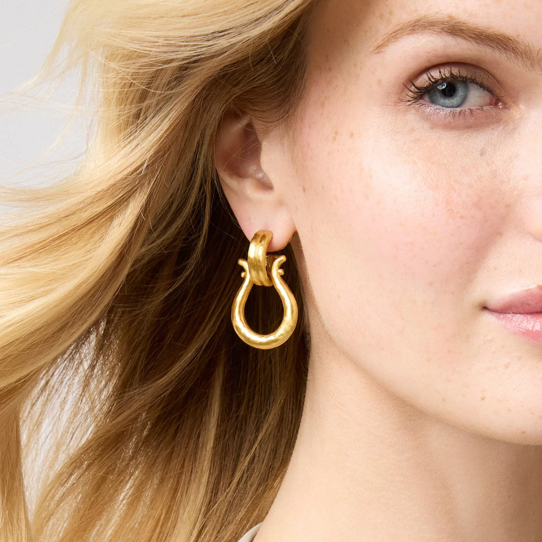 Julie Vos | Saratoga Doorknocker Earring in Gold