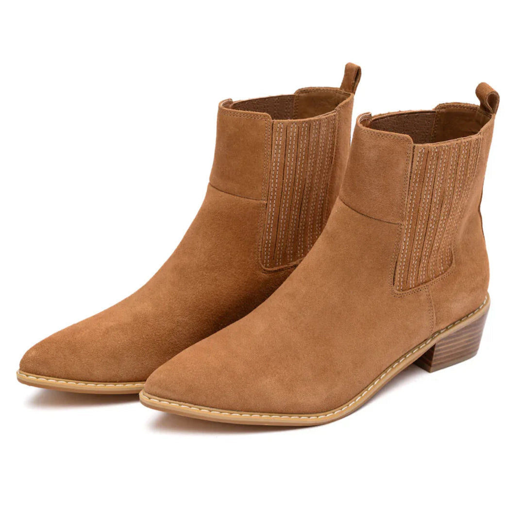 Online Exclusive | Leonor Suede Ankle Boot in Tan