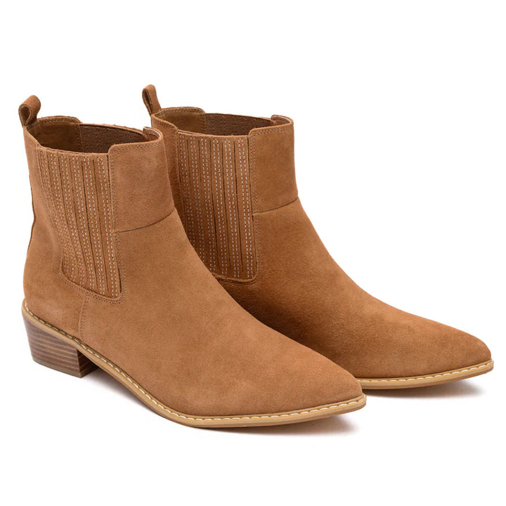 Online Exclusive | Leonor Suede Ankle Boot in Tan