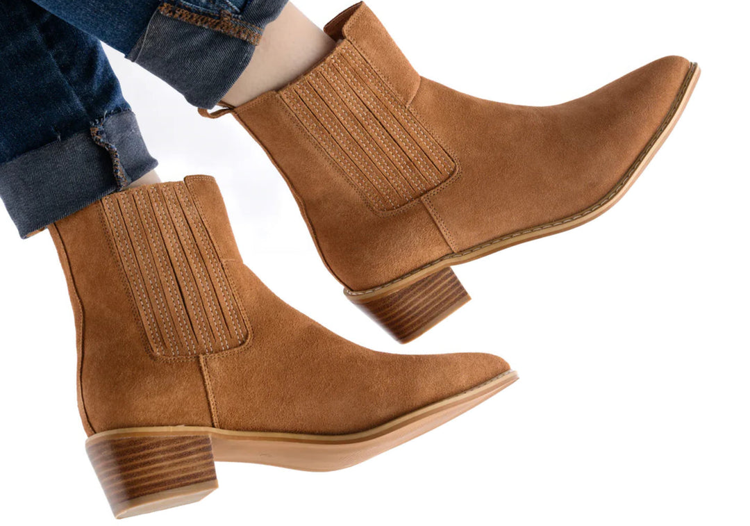 Online Exclusive | Leonor Suede Ankle Boot in Tan