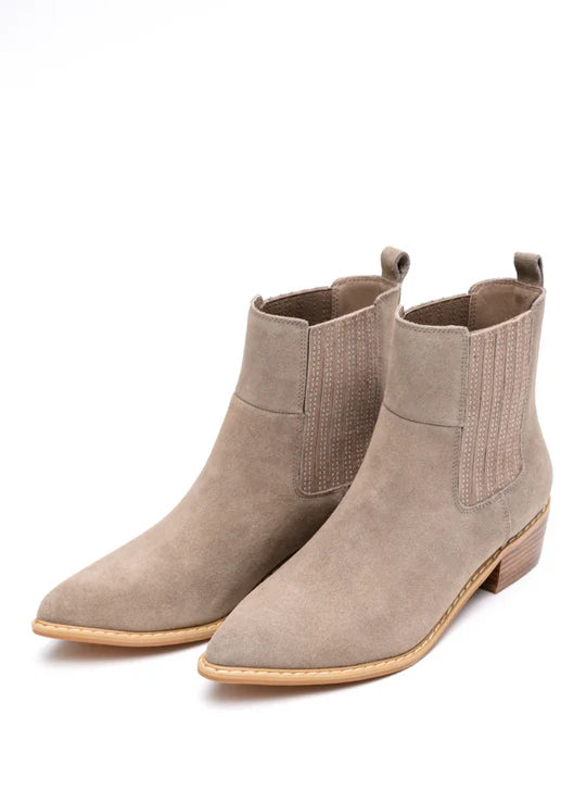 Online Exclusive | Leonor Suede Ankle Boot in Taupe