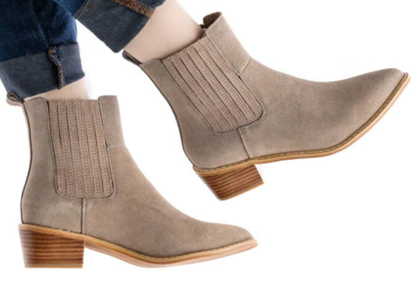 Online Exclusive | Leonor Suede Ankle Boot in Taupe