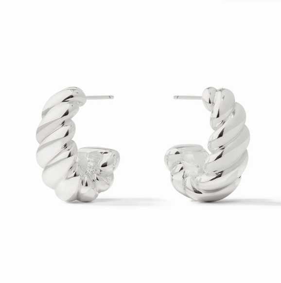 Julie Vos | Ravello Statement Hoop Earring in Silver