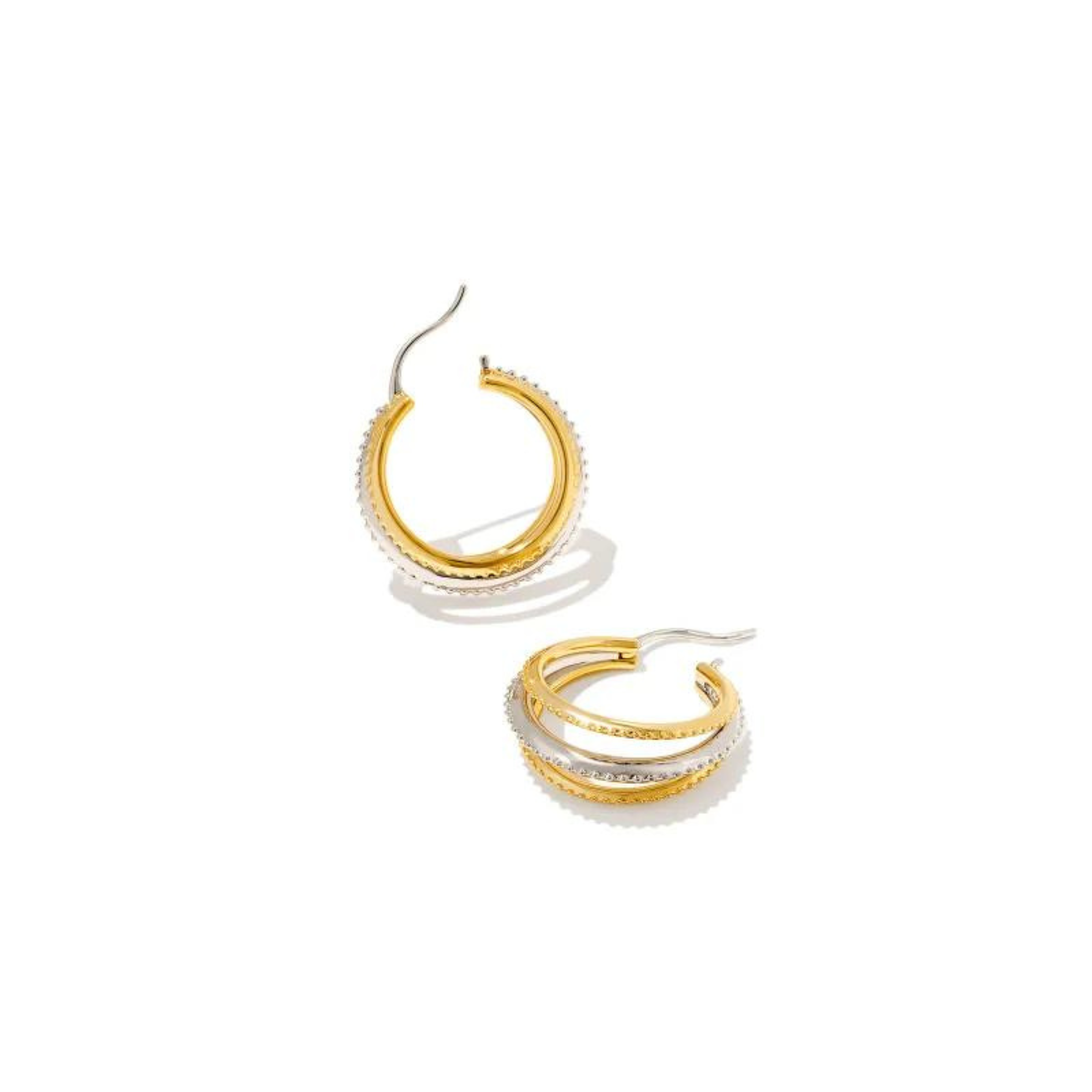 Kendra Scott | Dana Small Hoop Earrings in Mixed Metal - Giddy Up Glamour Boutique