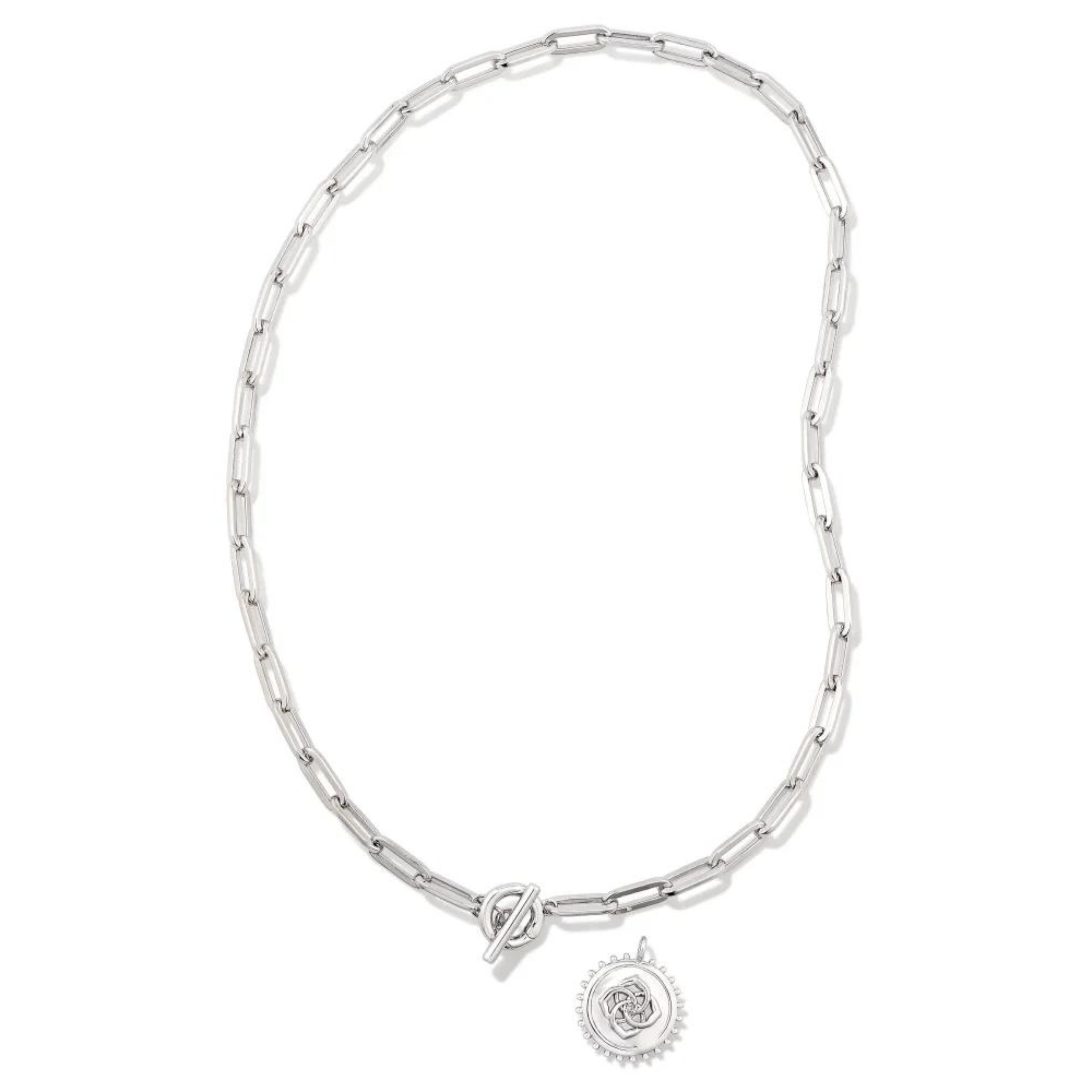Kendra Scott | Brielle Convertible Medallion Chain Necklace in Silver - Giddy Up Glamour Boutique