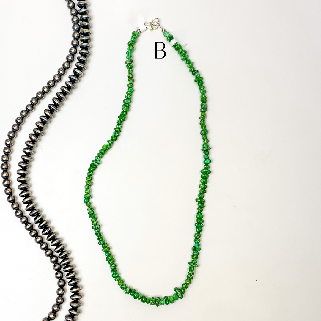 Corina Smith | Navajo Handmade Sonoran Gold Turquoise Chip Necklace - Giddy Up Glamour Boutique