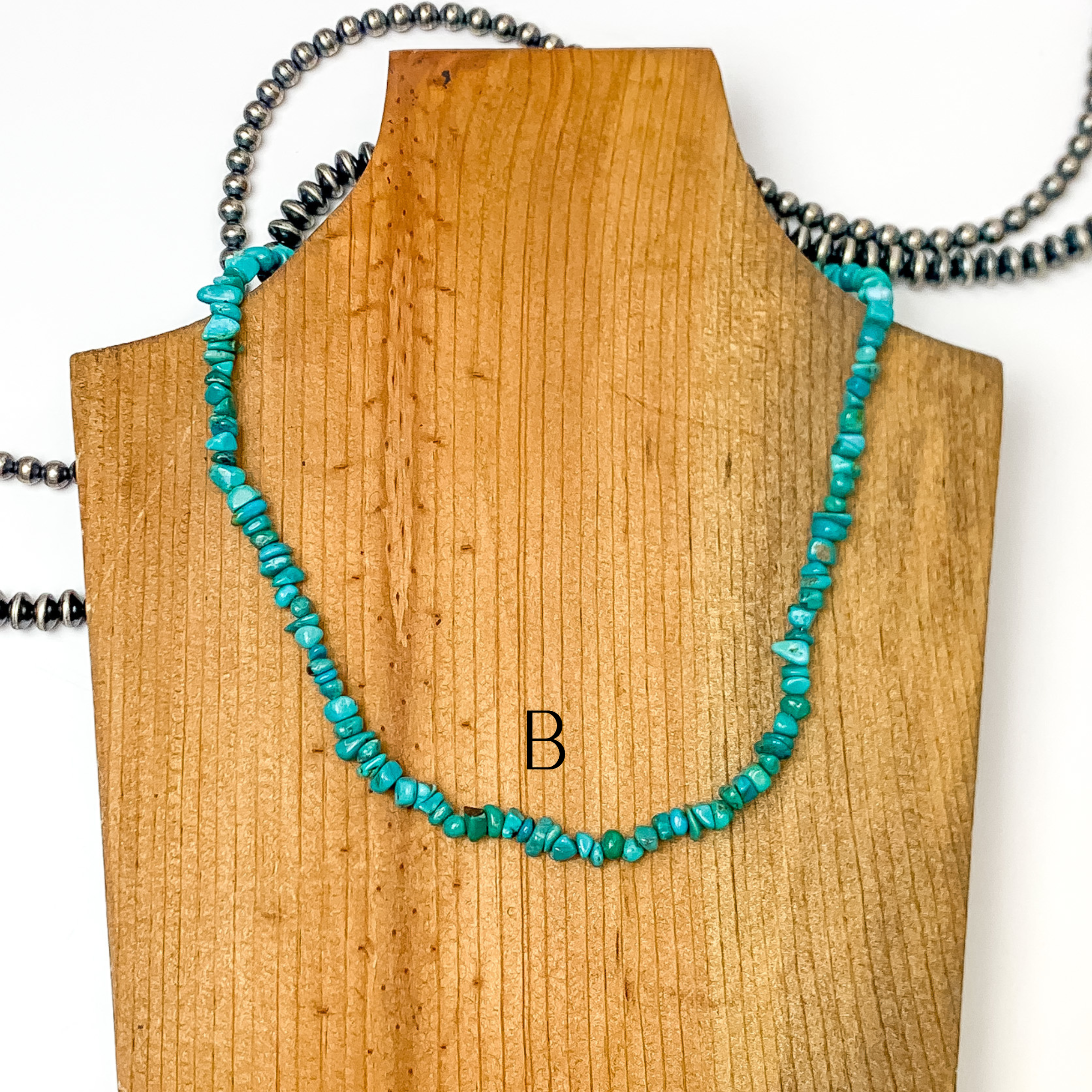 Luane Begay | Navajo Handmade Kingman Turquoise Chip Necklace - Giddy Up Glamour Boutique