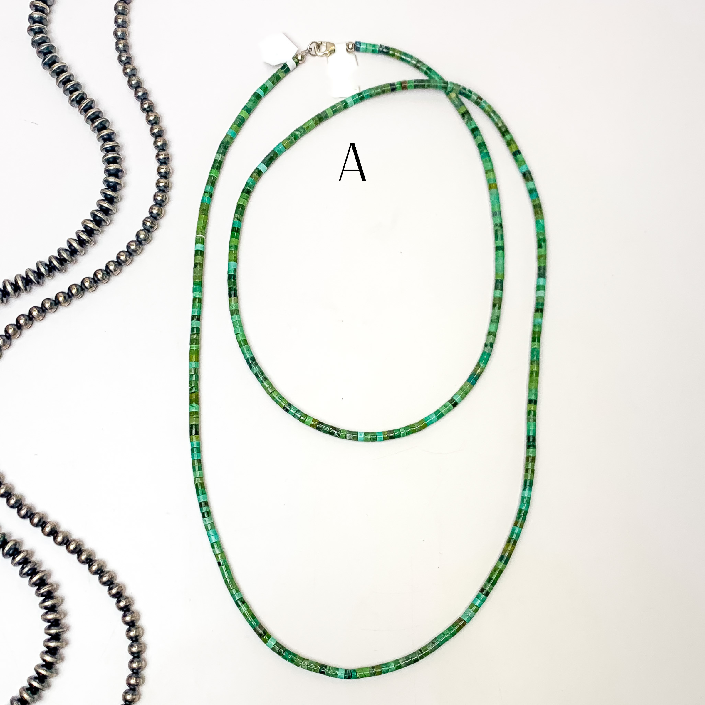 Corina Smith | Navajo Handmade Kingman Turquoise Beaded Necklace - Giddy Up Glamour Boutique