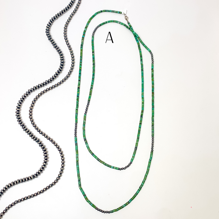 Navajo | Navajo Handmade Turquoise Beaded Necklace with Navajo Pearls - Giddy Up Glamour Boutique