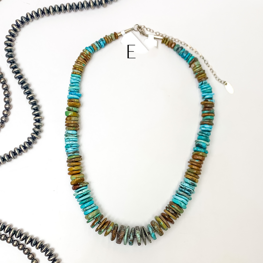 Betty Bitsie | Navajo Handmade Graduated Kingman Turquoise Circle Beaded Stones - Giddy Up Glamour Boutique