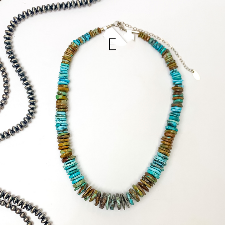 Betty Bitsie | Navajo Handmade Graduated Kingman Turquoise Circle Beaded Stones - Giddy Up Glamour Boutique