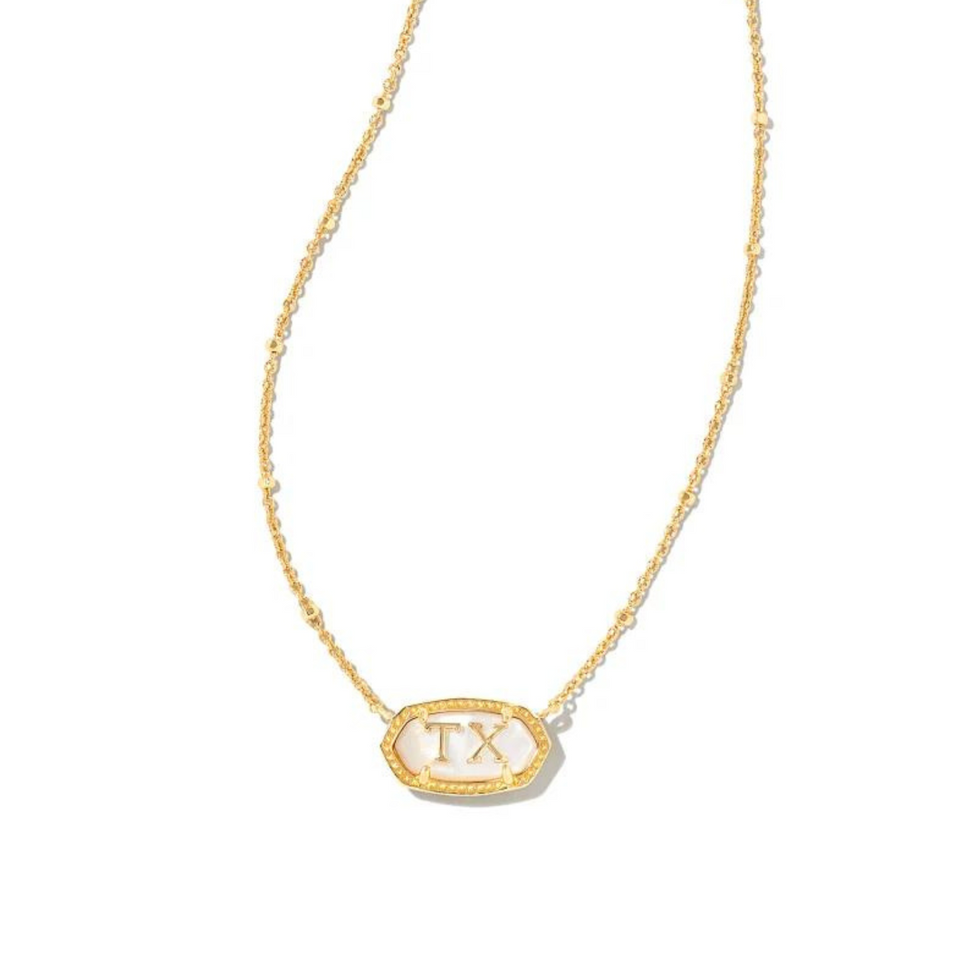 Kendra Scott | Elisa Gold Texas Necklace in Ivory Mother of Pearl - Giddy Up Glamour Boutique