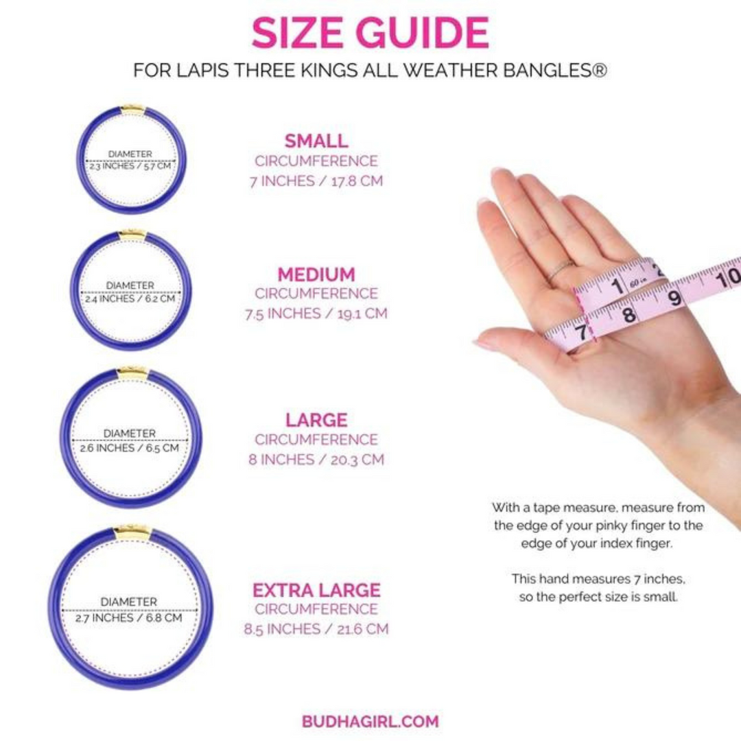 BuDhaGirl | Set of Three | Three Kings All Weather Bangles in Lapis - Giddy Up Glamour Boutique