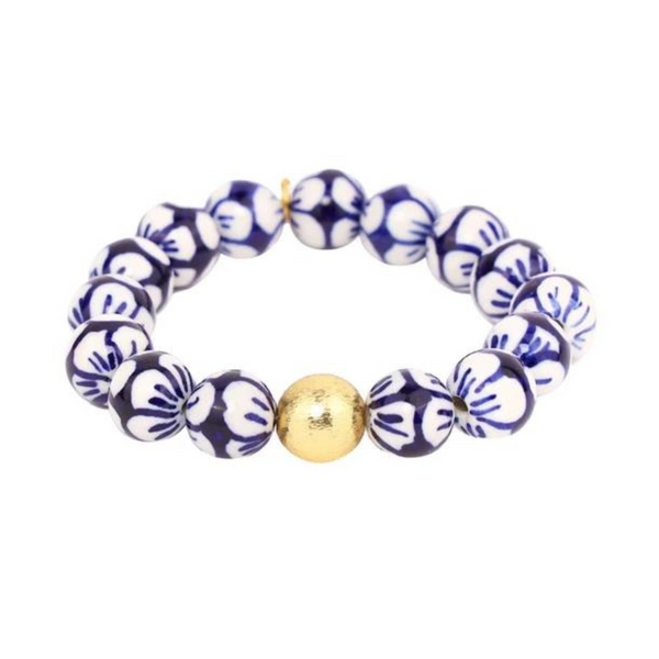 BuDhaGirl | Porcelain Beaded Lotus Bracelet