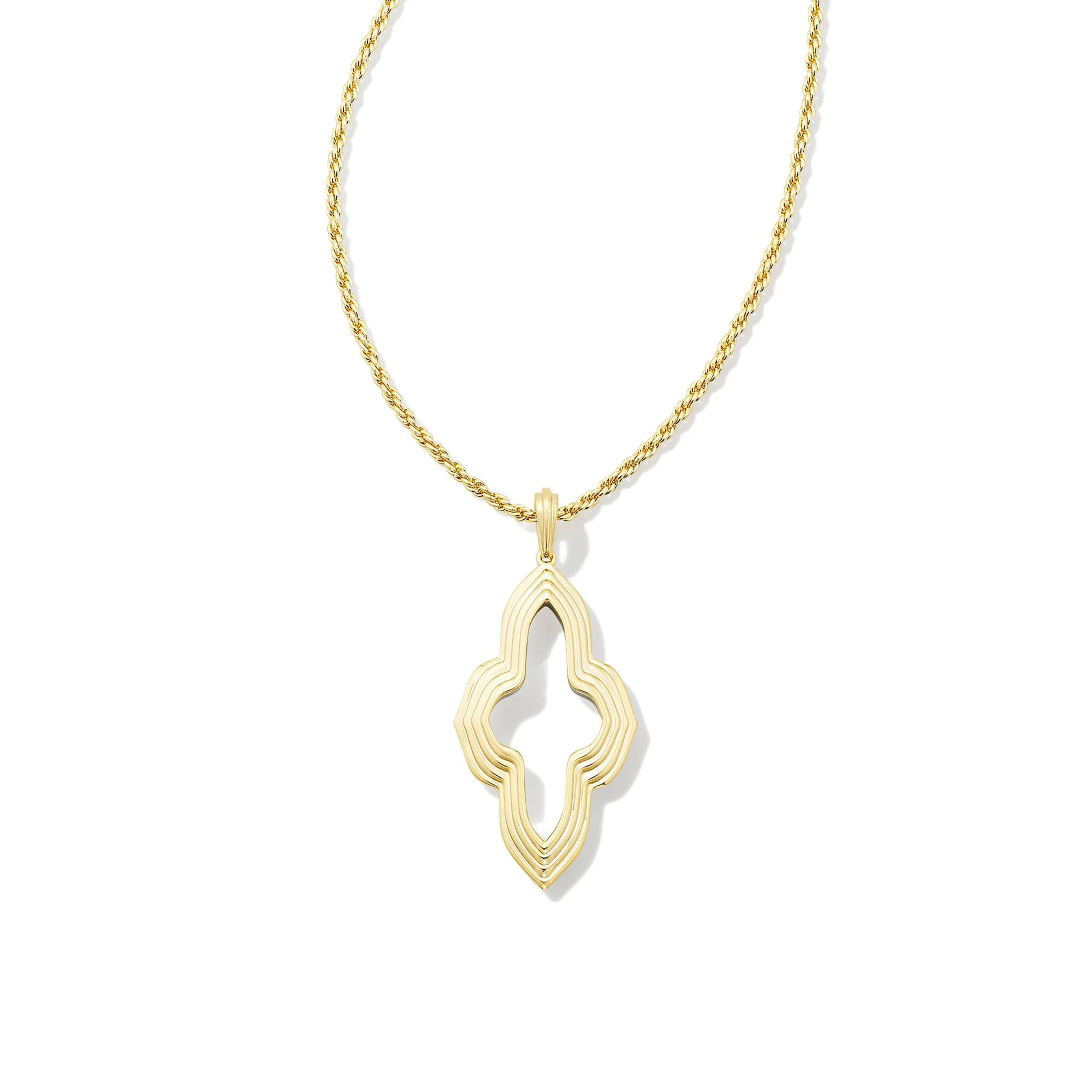 Kendra Scott | Abbie Small Long Pendant Necklace in Mixed Metal - Giddy Up Glamour Boutique