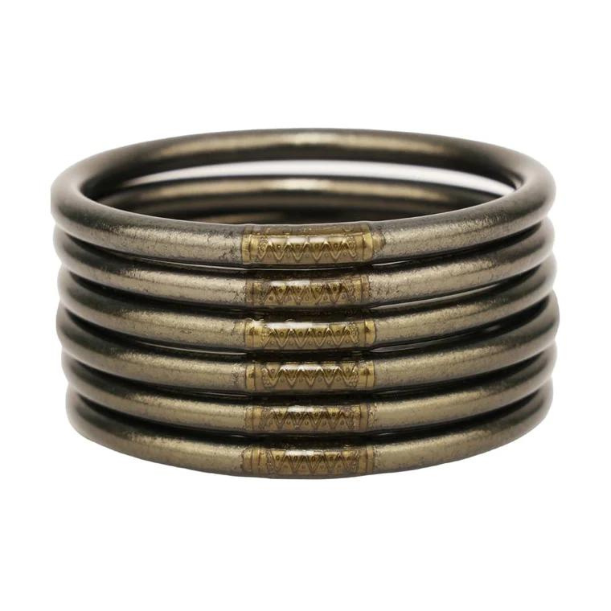 BuDhaGirl | Set of Six | All Weather Bangles in Flint - Giddy Up Glamour Boutique