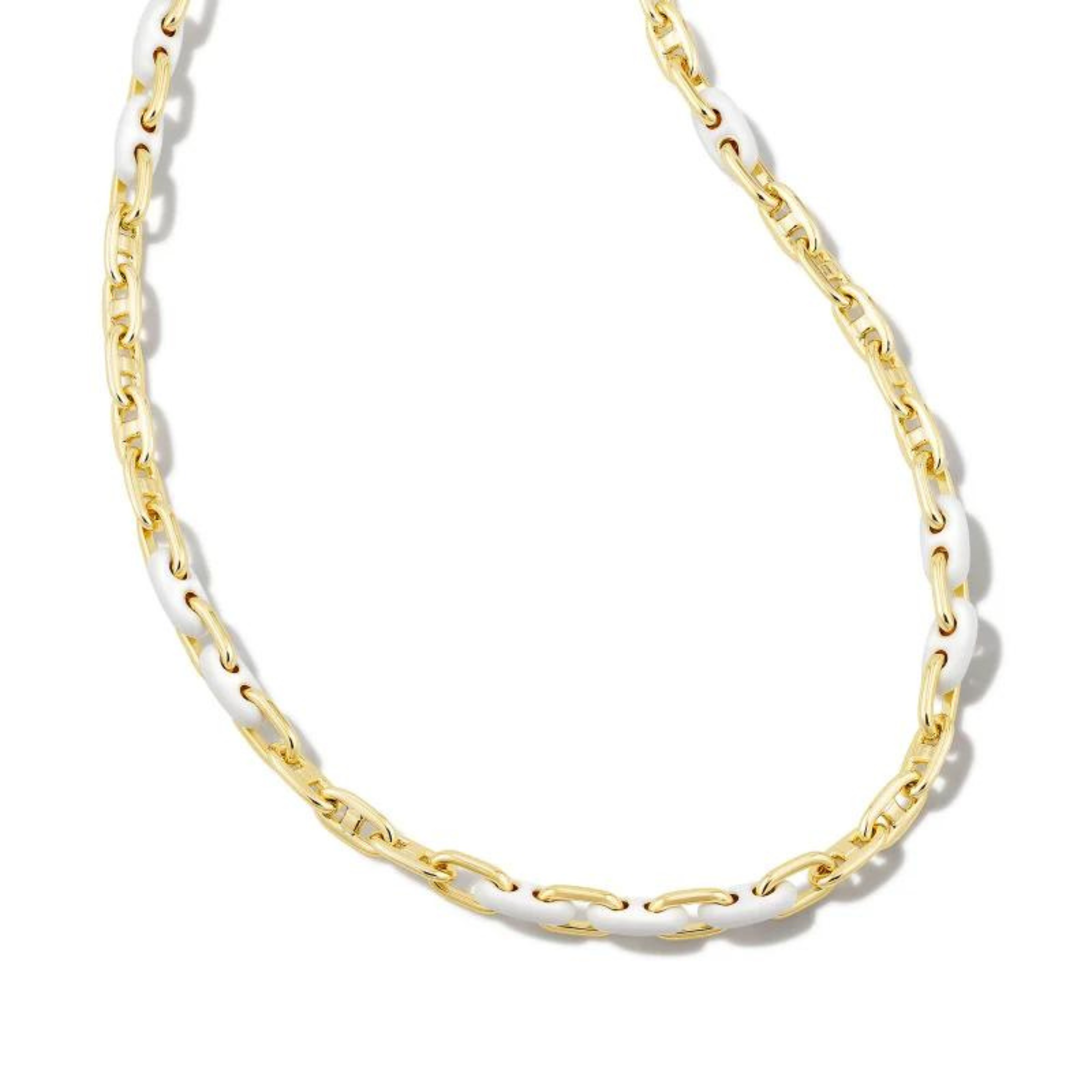Kendra Scott | Bailey Gold Chain Necklace in White Mix - Giddy Up Glamour Boutique