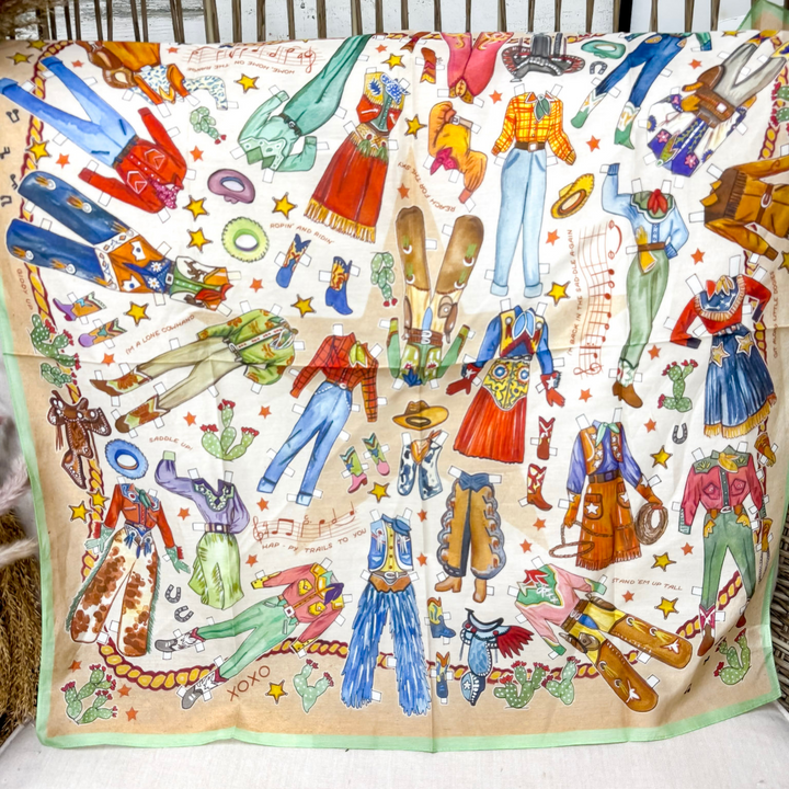 XOXO Art & Co | Paper Dolls Shorty Wild Rag - Giddy Up Glamour Boutique