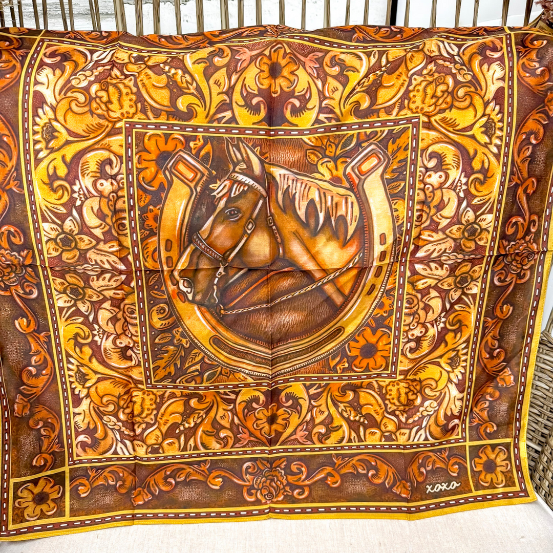 XOXO Art & Co | Tooled Leather Shorty Wild Rag - Giddy Up Glamour Boutique