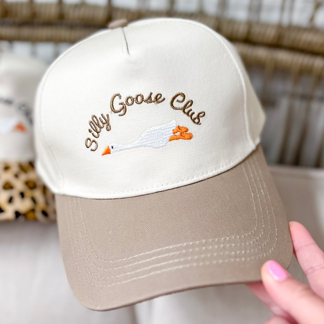 Silly Goose Club Two Tone Canvas Trucker Cap in Multiple Color Options