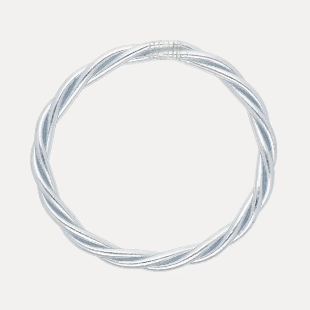 BuDhaGirl | Twist All Weather Bangle in Silver