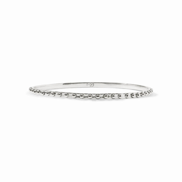 Silver bracelet on a white background