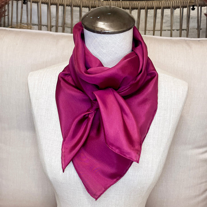 Wyoming Traders | Solid Silk Wild Rag in Maroon