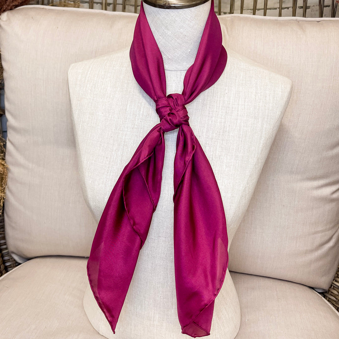 Wyoming Traders | Solid Silk Wild Rag in Maroon
