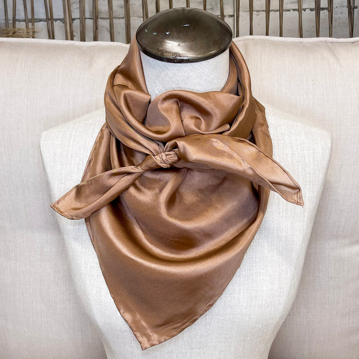 Solid Silk Wild Rag in Tan