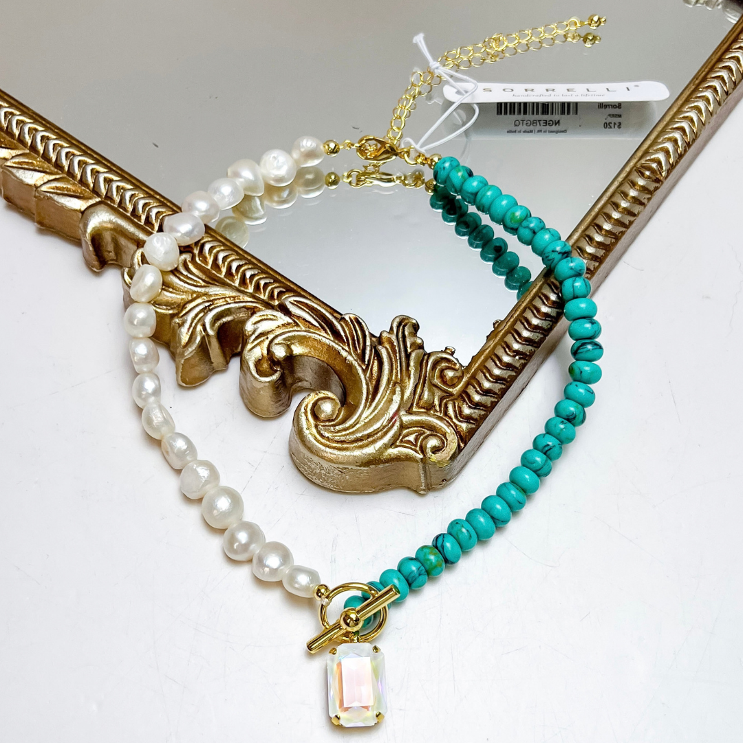 Sorrelli | Isle of Palms Pendant Necklace in Turquoise and Gold