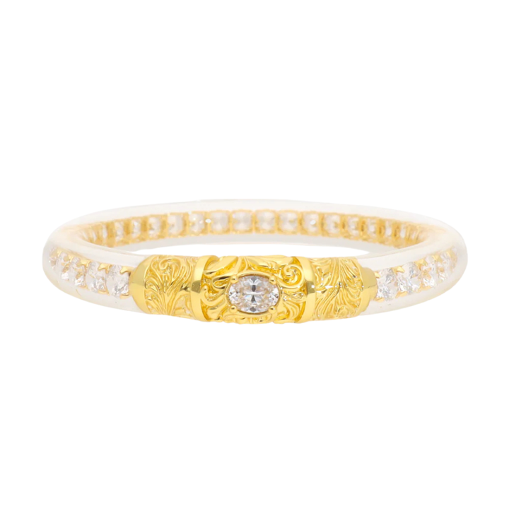 BuDhaGirl | Sovereign All Weather Bangle in Clear Crystal