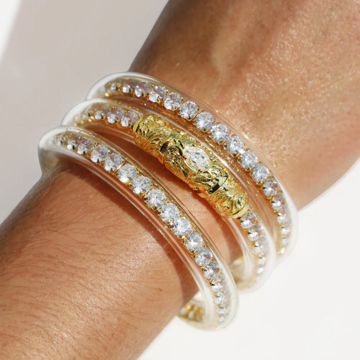 BuDhaGirl | Sovereign All Weather Bangle in Clear Crystal