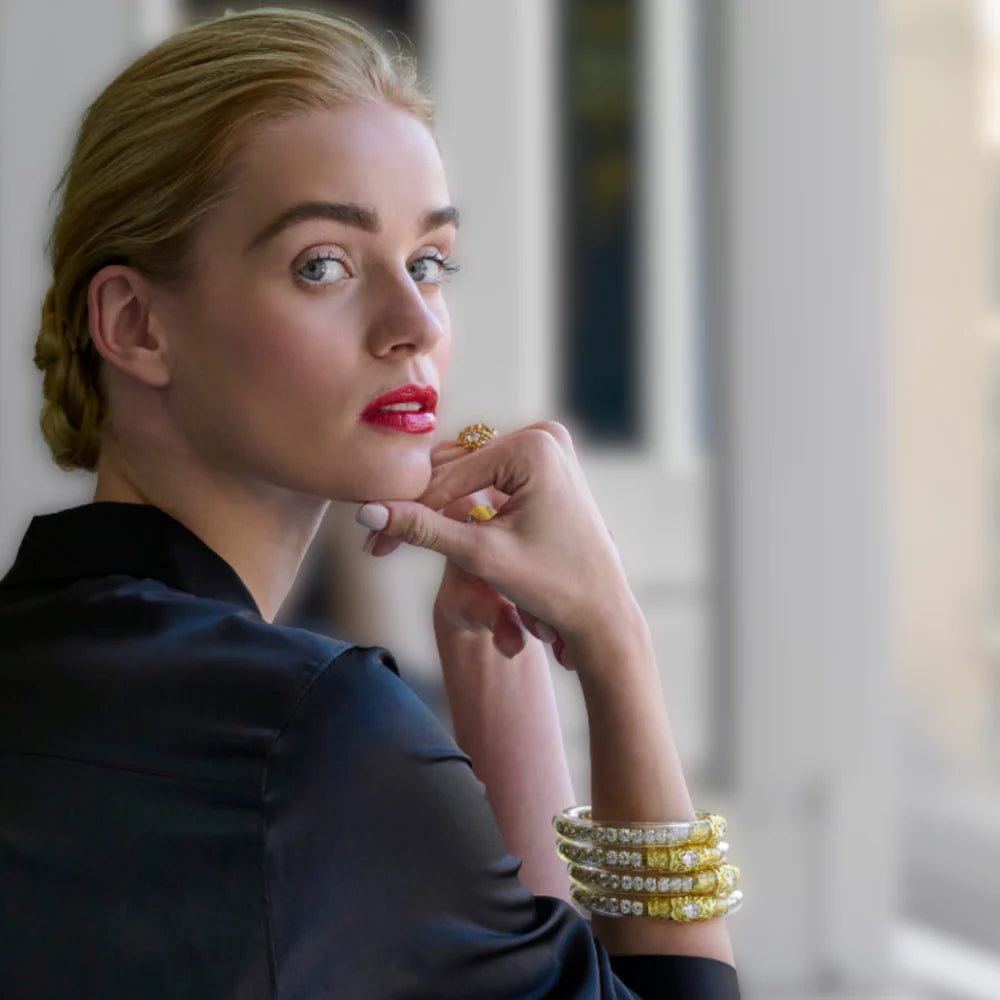 BuDhaGirl | Sovereign All Weather Bangle in Clear Crystal