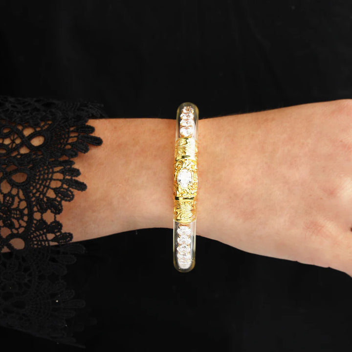 BuDhaGirl | Sovereign All Weather Bangle in Clear Crystal
