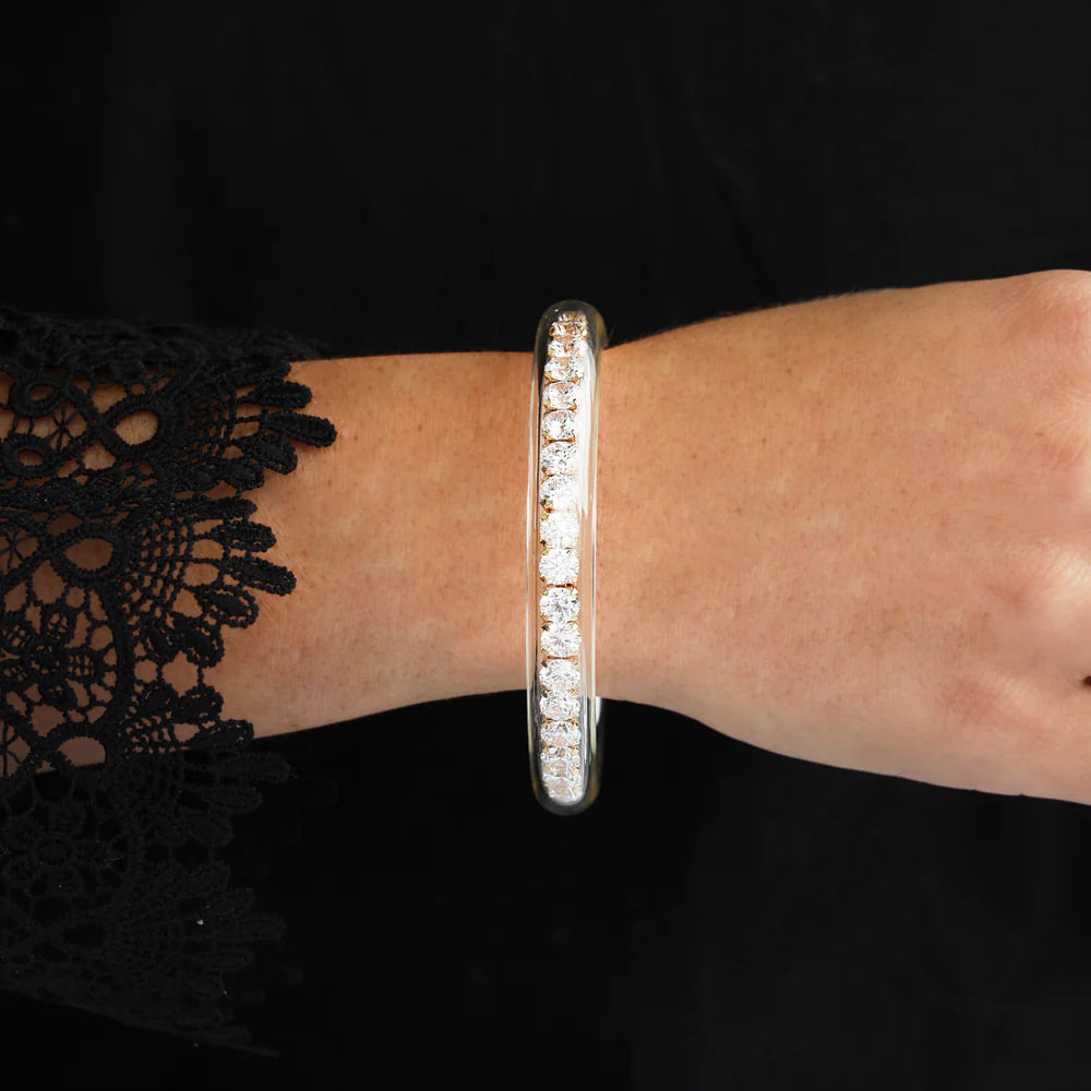 BuDhaGirl | Sovereign All Weather Bangle in Clear Crystal