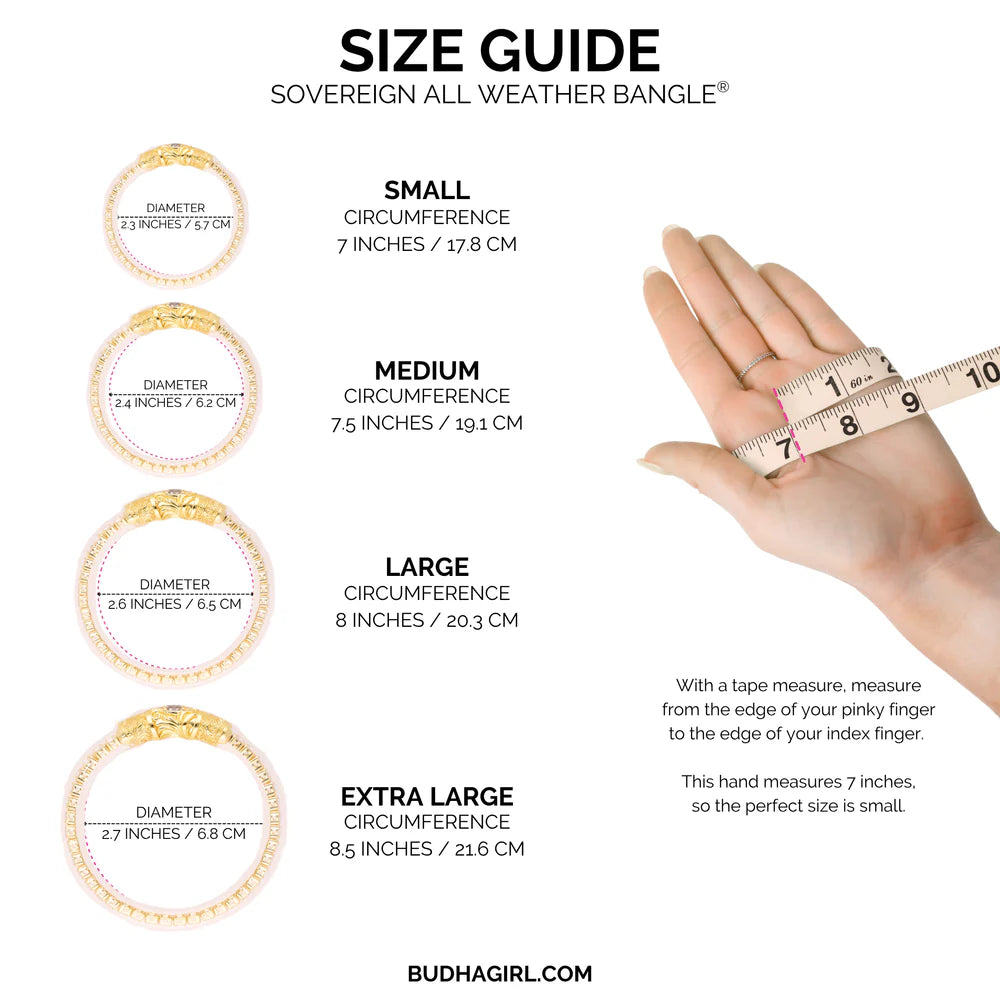 BuDhaGirl | Sovereign All Weather Bangle in Clear Crystal